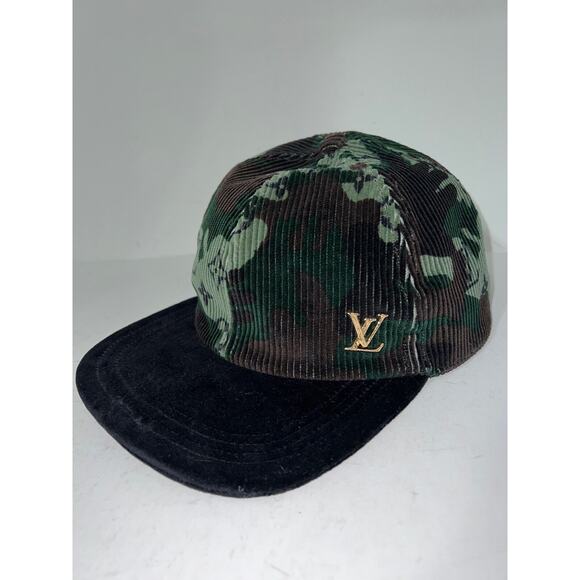 Louis Vuitton Easy Fit Camo Kaki Green Black LV Logo Sun Cap Baseball Hat 58cm - Picture 3 of 12